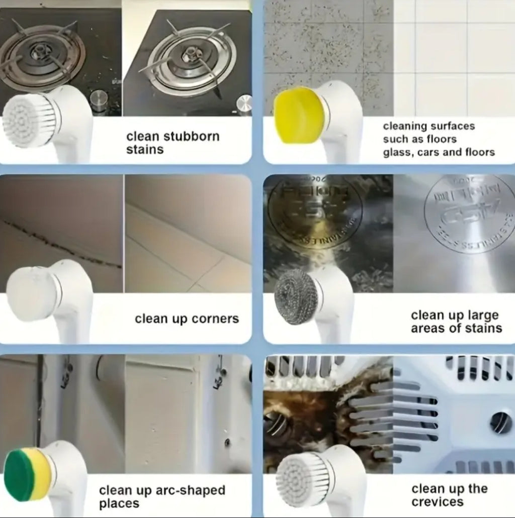 5-in1 Cordless electric cleaning brush